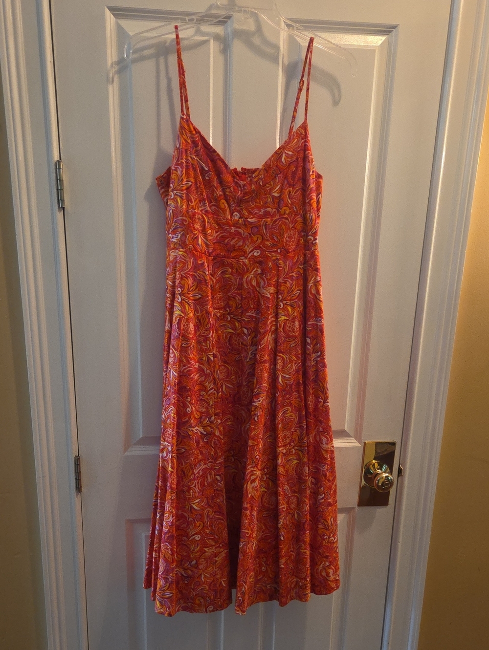 Jason Wu Vibrant Orange-Print Spaghetti-Strap Midi Dress